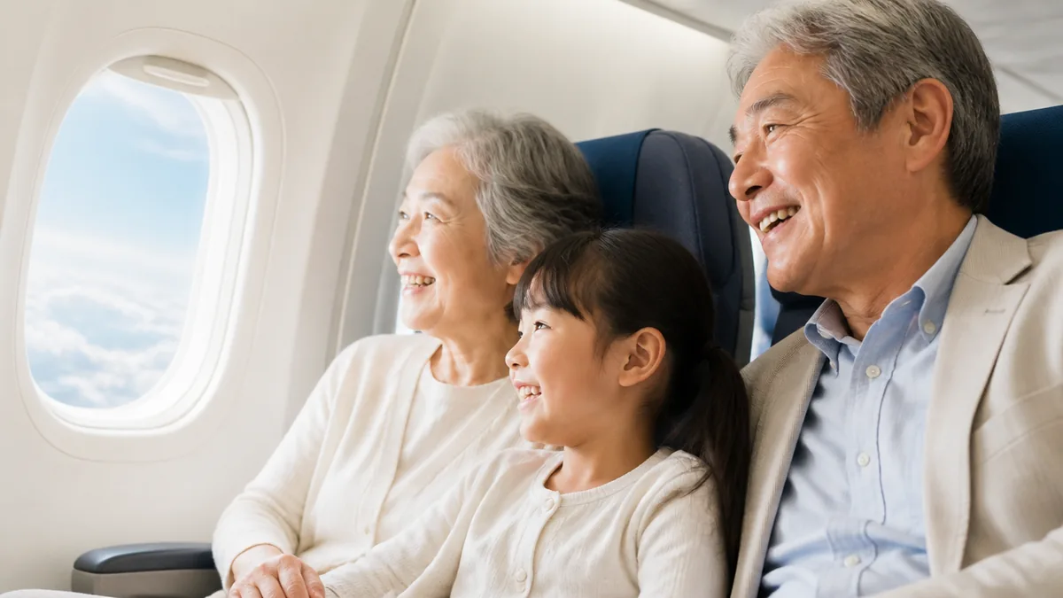 シニア割引で飛行機が最大70%オフ｜航空会社6社の料金比較と賢い予約術のアイキャッチ画像