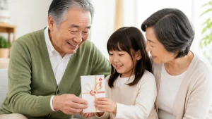 孫のお祝い金一覧｜出産から結婚まで行事別の相場と渡し方マナー早わかり表のアイキャッチ画像