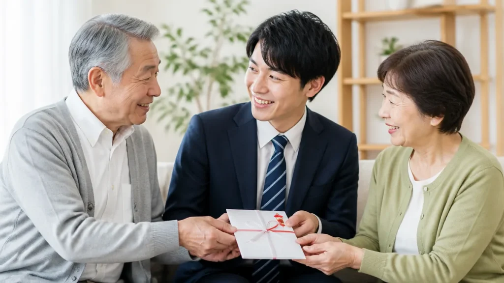 孫の就職祝いの相場は3万〜5万円｜祖父母が知りたい金額・のし袋・渡し方マナーのアイキャッチ画像
