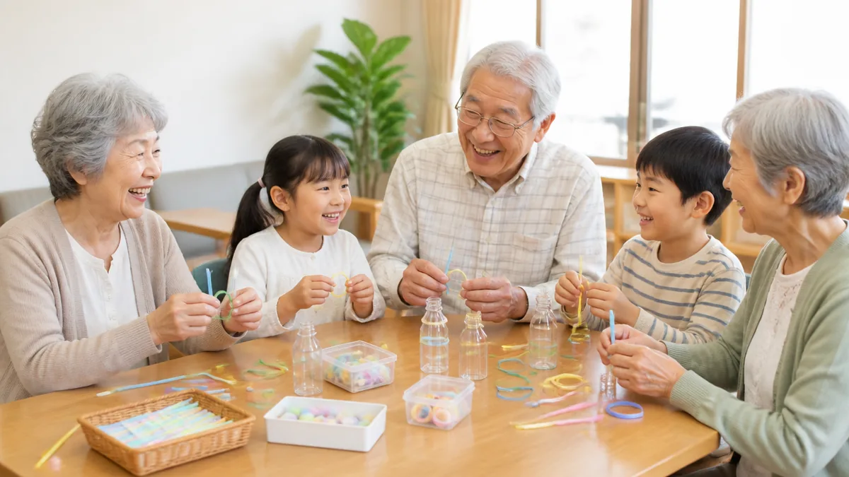 100円ショップで揃う道具で、ぐっと盛り上がる座位レク4つの解説画像