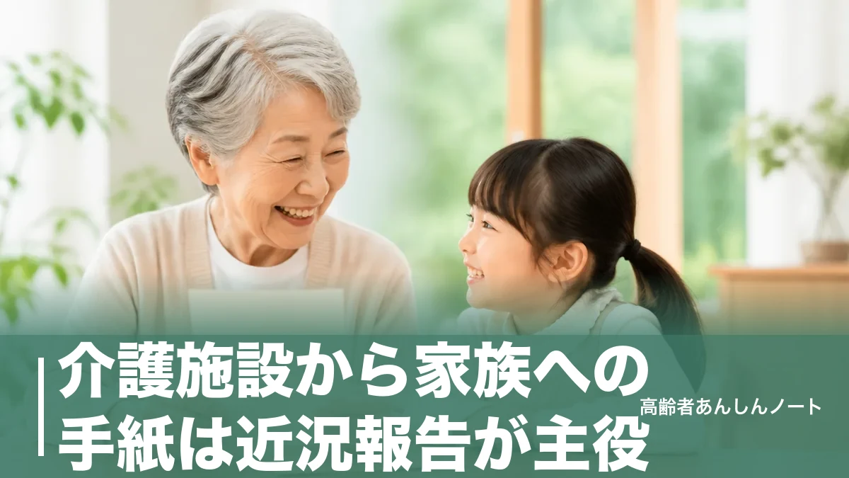 介護施設から家族への手紙は近況報告が主役｜そのまま使える例文8選と書き方の型のアイキャッチ画像