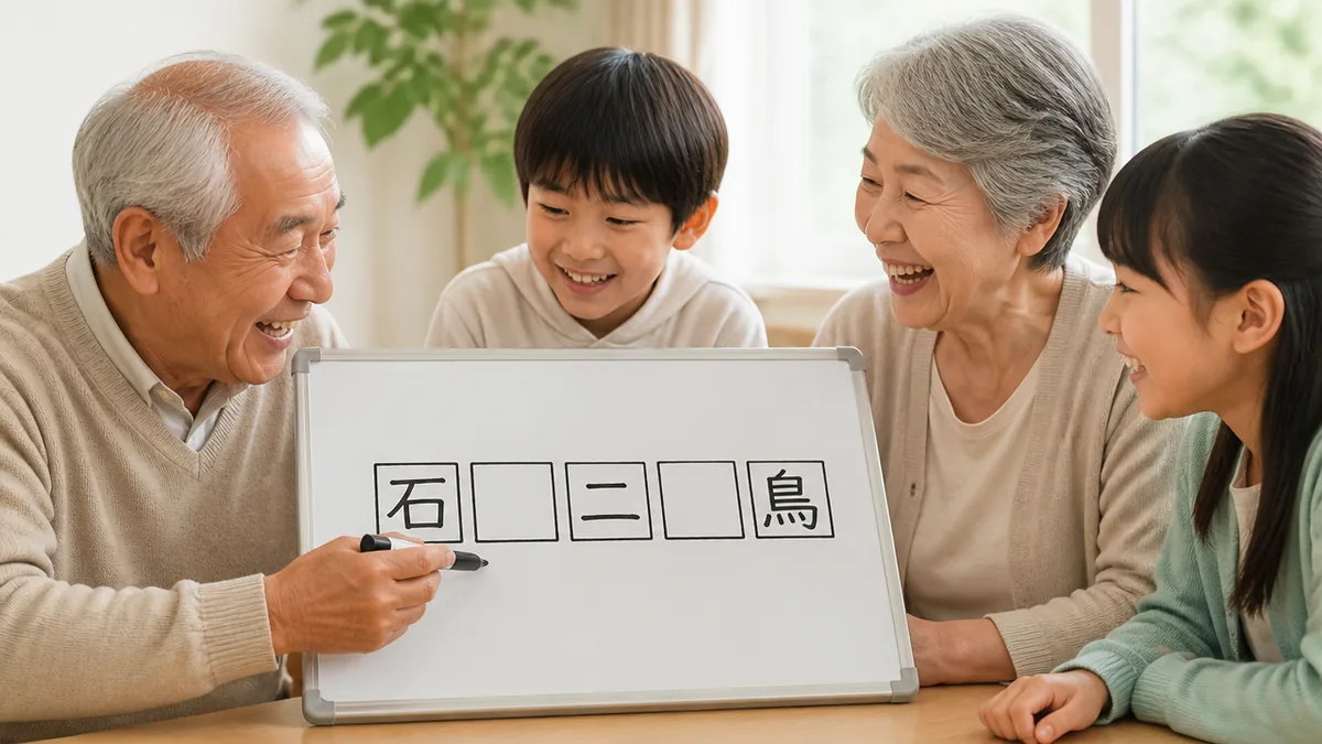 そのまま書き写せることわざ穴埋めクイズ12問の解説画像