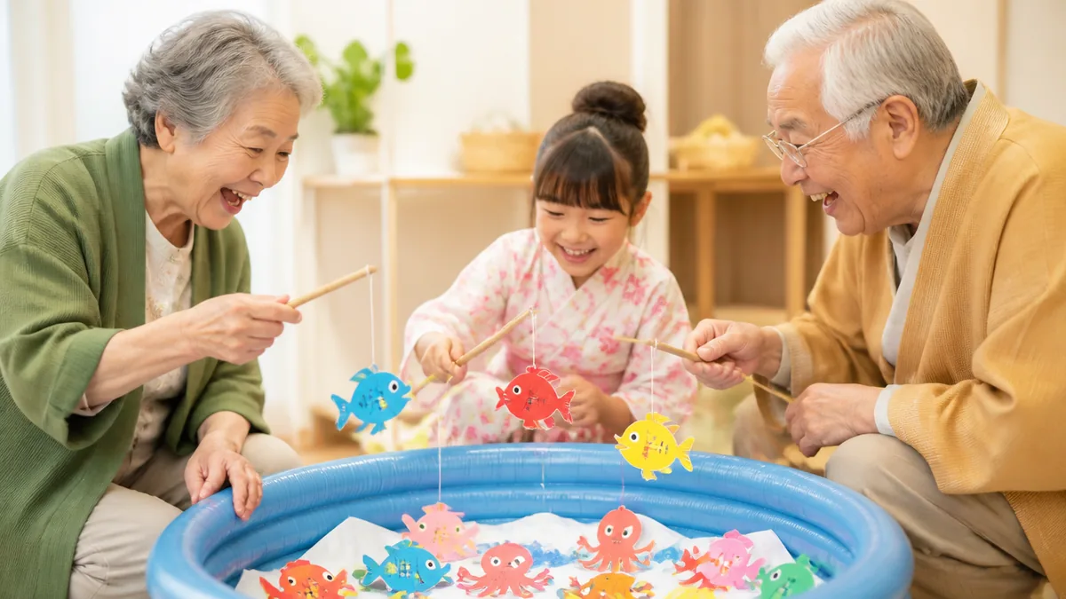 手先と季節感を楽しむ手作りゲーム4選｜千本引き・玉すくい・紙風船・うちわの解説画像