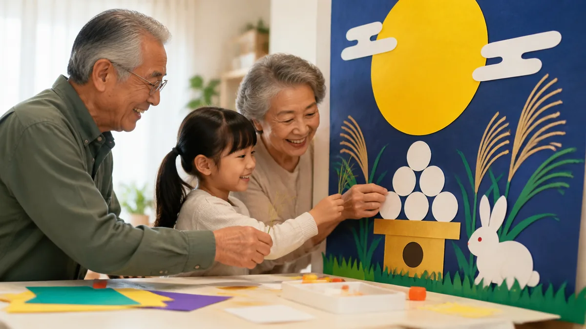 お月見の壁面飾りが高齢者に喜ばれる3つの理由の解説画像