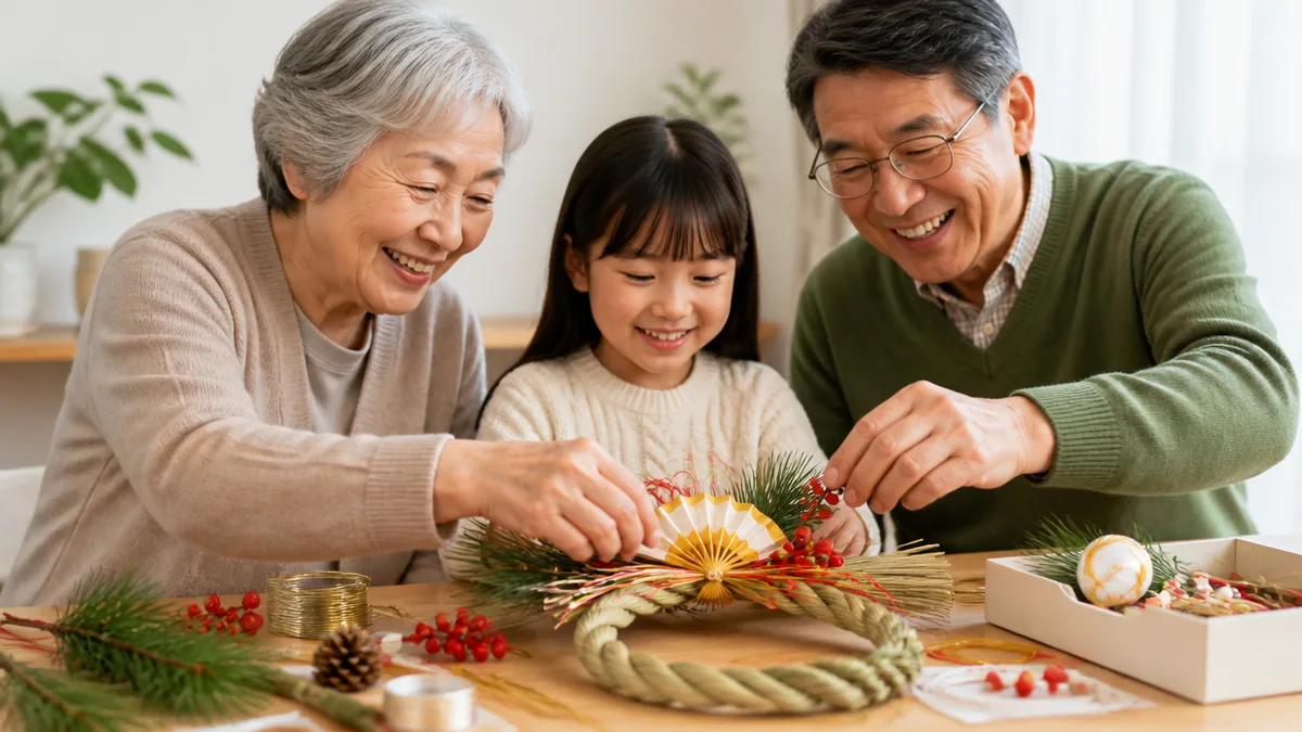 正月飾りを高齢者と手作りする前に、知っておきたい3つのことの解説画像