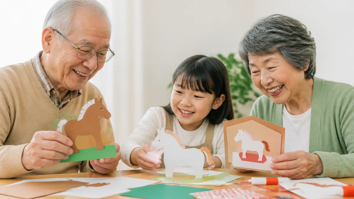 折り紙と画用紙で作る馬 ─ 手軽さで選ぶ3タイプの解説画像