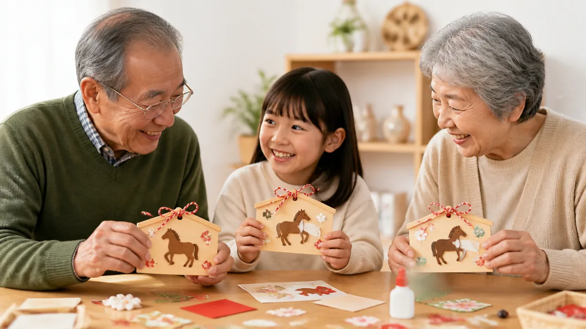 絵馬づくりが午年に特別な理由と、高齢者向けの作り方の解説画像