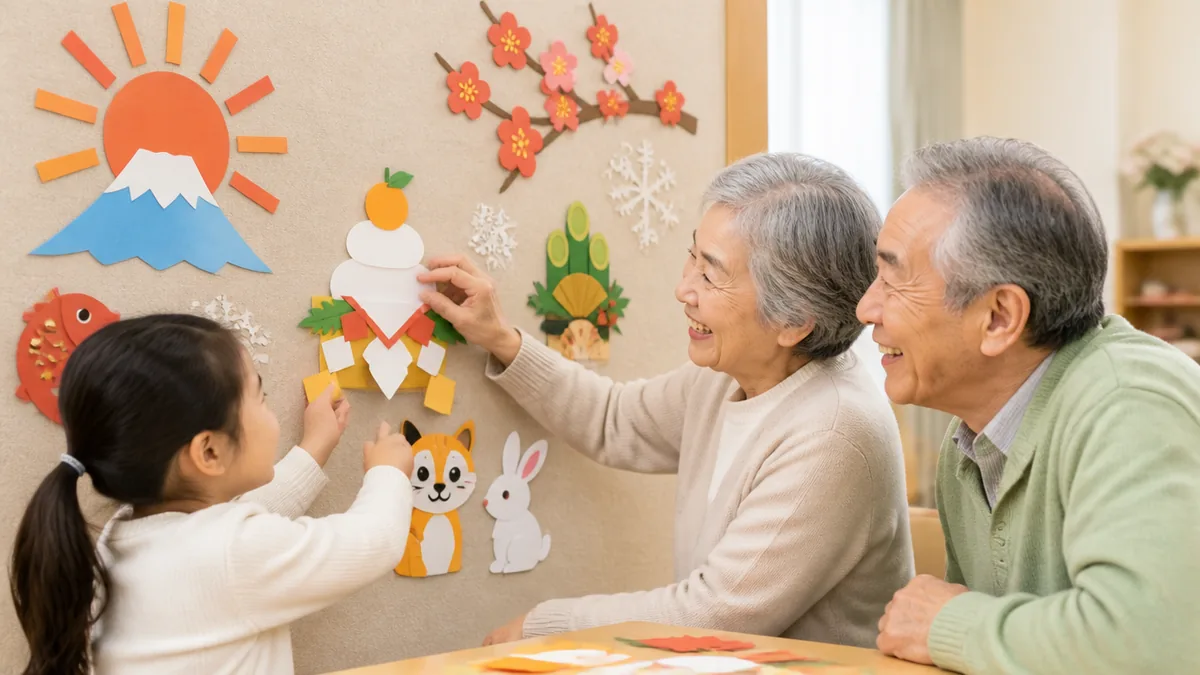 1月の壁面飾りは高齢者にこそ効く|壁ひとつで変わる4つのことの解説画像