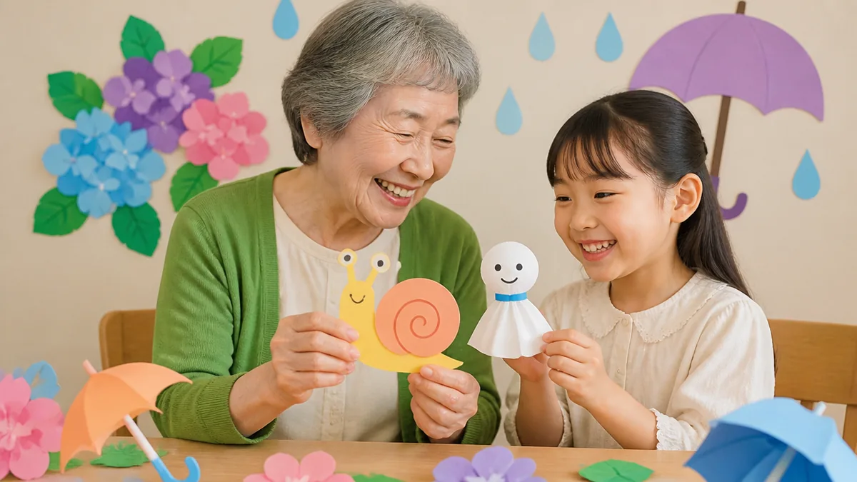 雨の日が楽しくなる3案|かたつむり・てるてる坊主・傘の解説画像