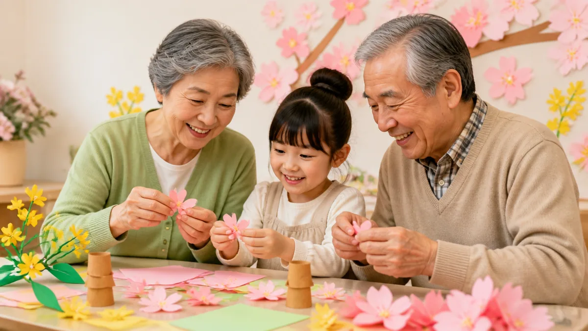 3月の壁面飾りを高齢者と作る前に決めたい4つのことの解説画像