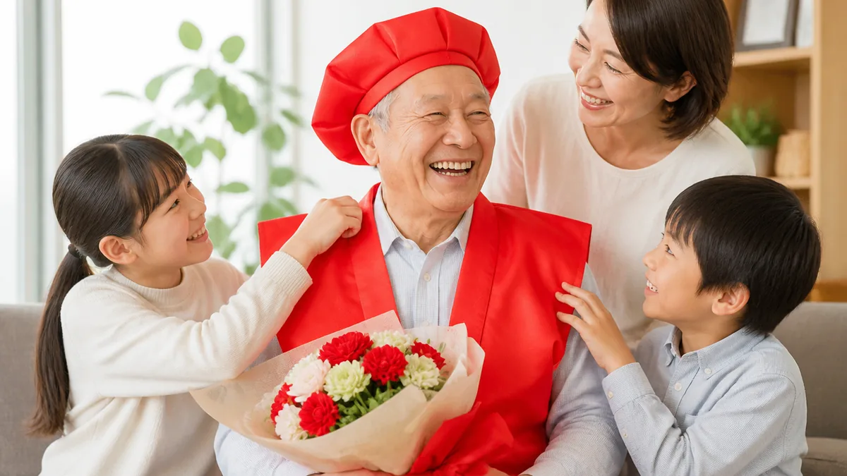 赤いちゃんちゃんこは今も必要？現役で働く父に贈るときの正解の解説画像
