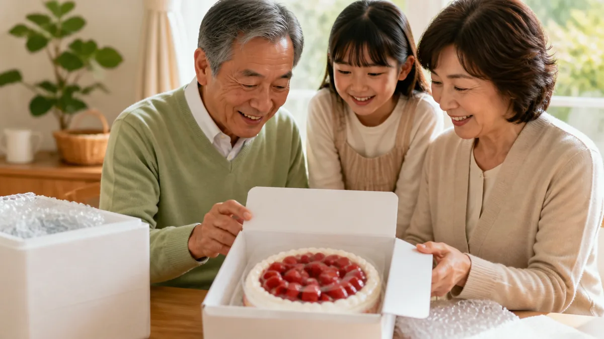 通販の冷凍ケーキで後悔しない受け取りと解凍の段取りの解説画像
