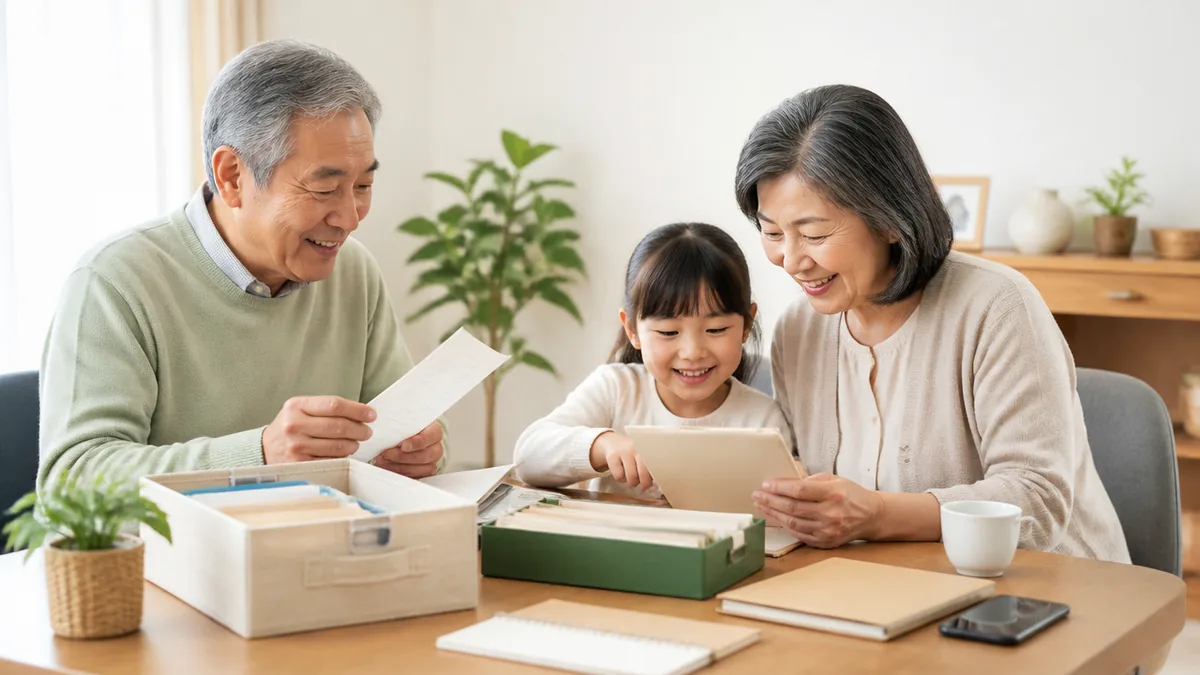 整理すべき6項目と、あんしんノート流の手をつける順番の解説画像